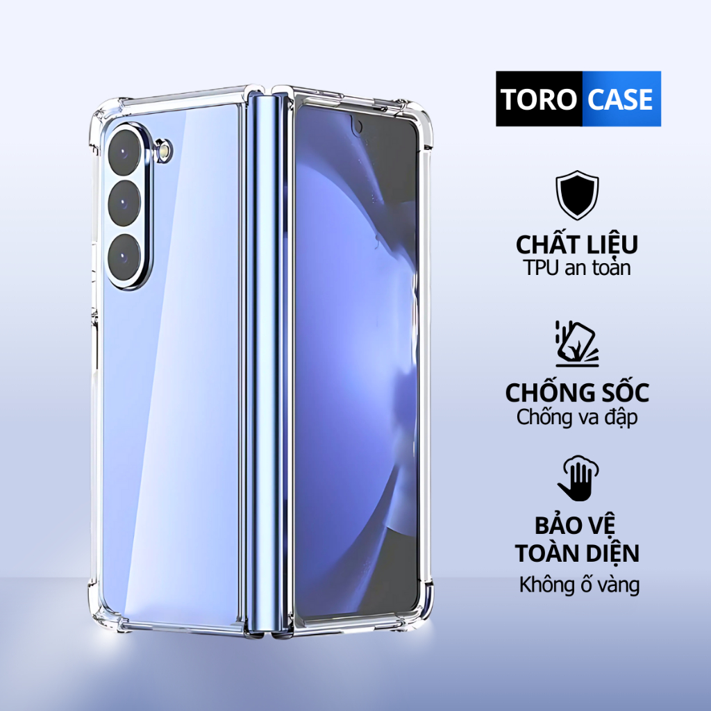 Ốp lưng Samsung Z Fold 5 Fold 6 Fold 4 Z Fold 3 ốp trong viền túi khí chống va đập Z Fold 3 Z Fold 4