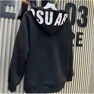 Áo khoác Hoodie Zip Nam Nữ Chuẩn Boy Phố D.S.Q.U.A.R.E.D Mũ 2 Lớp Chất Nỉ Tàu Cao Cấp - Áo Khoác Mẫu Mới Nhất,hn
