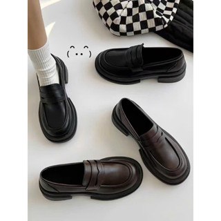 (FREESHIP - SHIP HỎA TỐC) GIÀY LƯỜI NỮ DA NHÁM ĐẾ THẤP - GIÀY LOLITA NỮ ĐẾ BẰNG LOAFER NHẬT BẢN