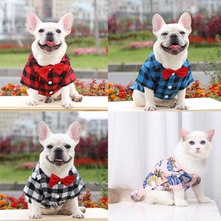   Có Size 4XL  Áo sơ mi có nơ đi biển cho Chó Mèo  thời trang mùa hè dành cho cún cưng 