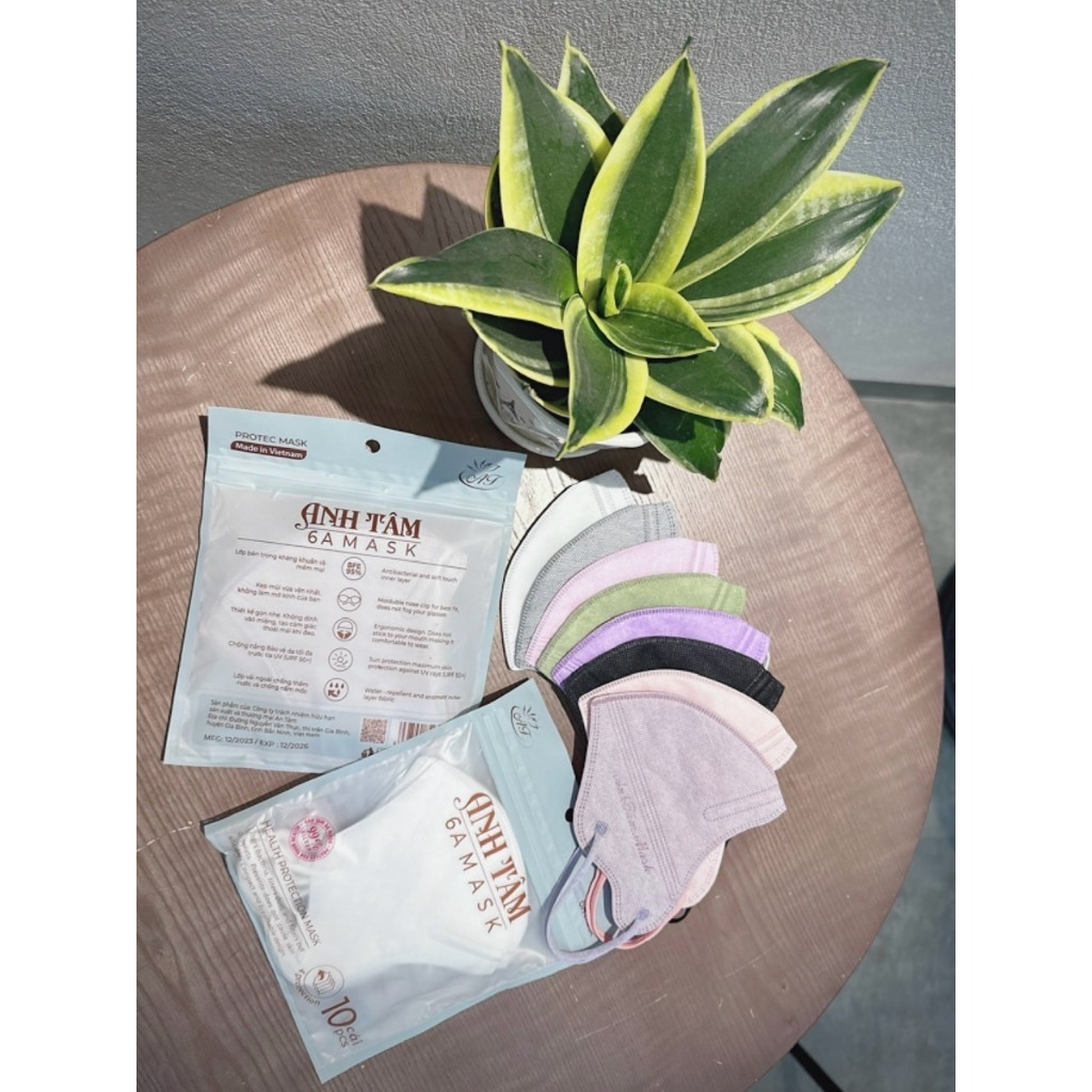 [Combo 200 chiếc] Khẩu trang 6A ANH TÂM Mẫu Thời Trang HotTrend 4 lớp kháng khuẩn