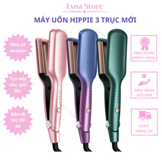 Máy Uốn Xoăn Sóng Hippie 3 Trục Máy Làm Tóc Xoăn Gợn Sóng Nước Dập Xoăn Lượn Sóng 2in1 Hàn Quốc Cao Cấp Mới