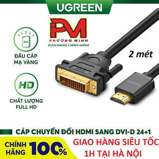 Cáp chuyển hdmi sang dvi 24+1 dài 2m ugreen ugr-10135 - sản phẩm chất lượng cao