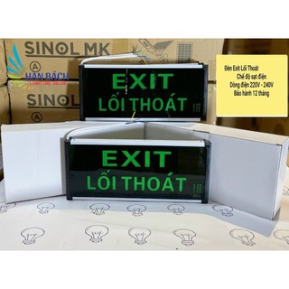 Đèn exit thoát hiểm 2 mặt tự sáng khi mất điện