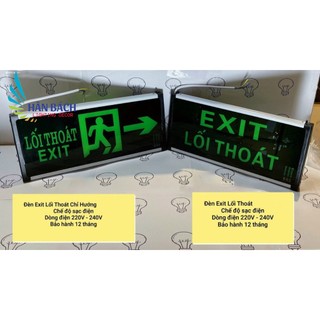 Đèn exit thoát hiểm 2 mặt tự sáng khi mất điện