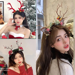 Cài tóc giáng sinh bờm tóc phát sáng, có đèn led, đồ chơi đèn, băng đô giáng sinh, dồ noel tai gấu mùa đông