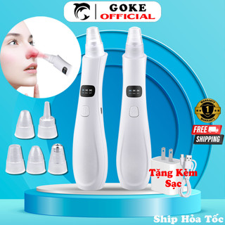 Máy hút mụn GOKE làm sạch lỗ chân lông kèm 5 đầu hút chuyên dụng bảo hành 1 năm