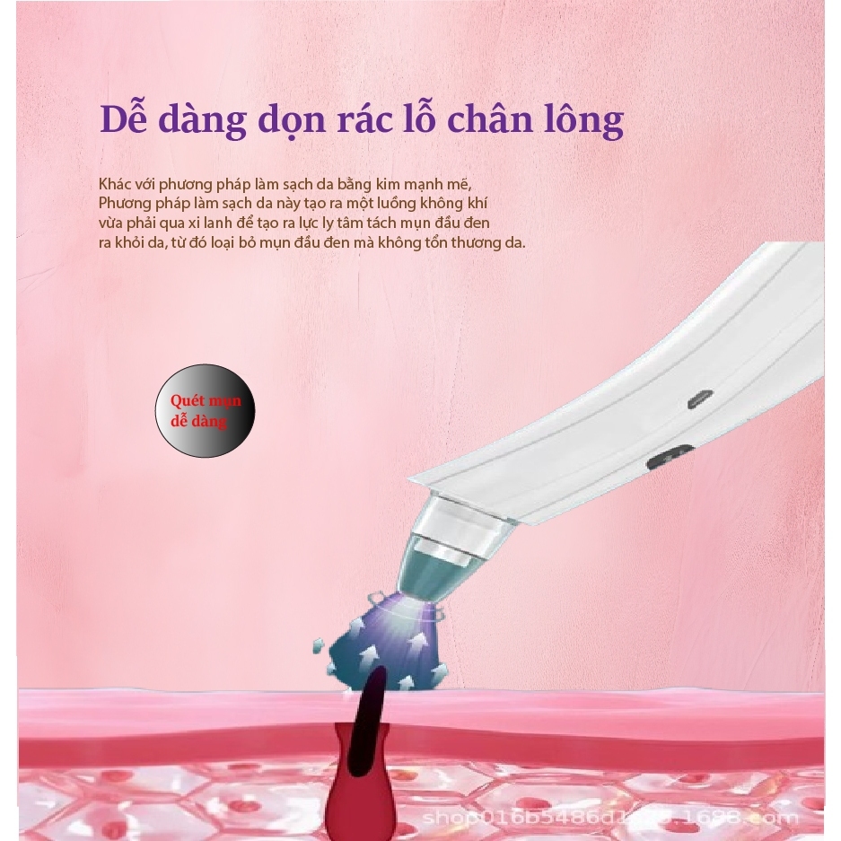 Máy hút mụn GOKE làm sạch lỗ chân lông kèm 5 đầu hút chuyên dụng bảo hành 1 năm | BigBuy360 - bigbuy360.vn