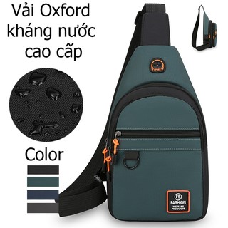  Túi nam đeo chéo 3 ngăn vải oxford kháng nước có lỗ tai nghe thích hợp đi chơi phượt du lịch phong cách HQ S5 T245 