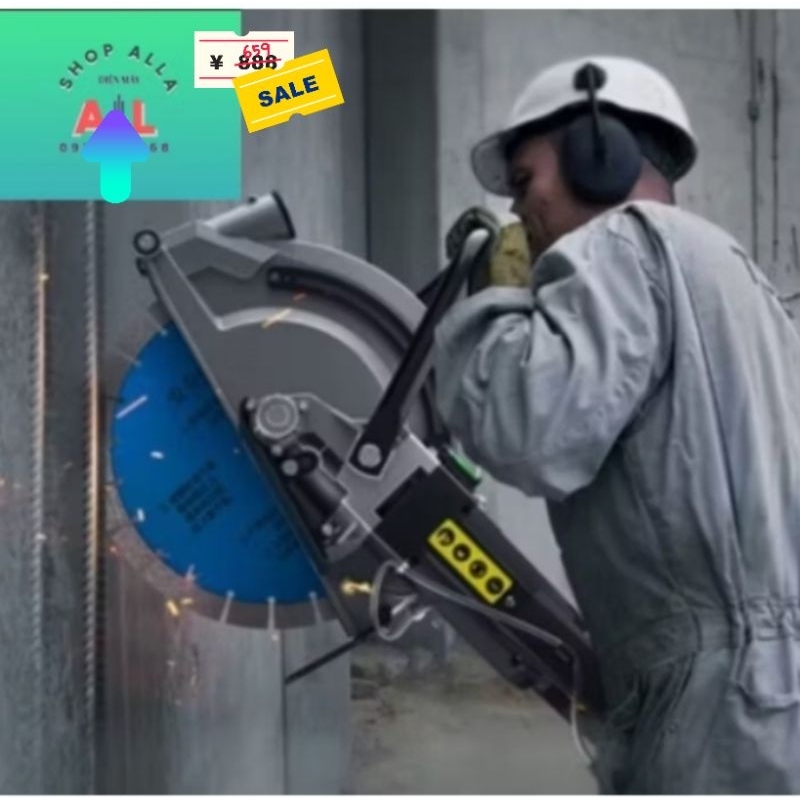 Máy cắt rãnh tường bê tông ∅320-CaoWang SE3201 Cắt sâu 13.6cm 3000W Bảo hành 12 th