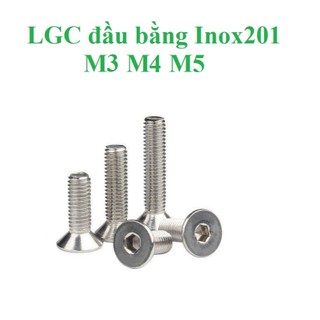  10 cái M3 M4 M5 Bulong lục giác chìm đầu bằng inox201 M3 M4 M5 
