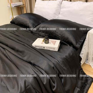 Bộ Ga Gối Phi Lụa Chăn Trơn bông lông vũ nệm |25-30cm| Trinh Bedding