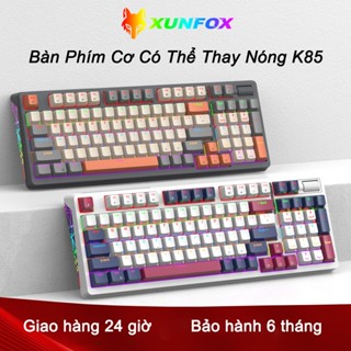 Bàn phím Cơ Xunfox K85 Hỗ trợ Hot Swap Có Đèn LED RGB Bàn Phím Gaming 96 Phím