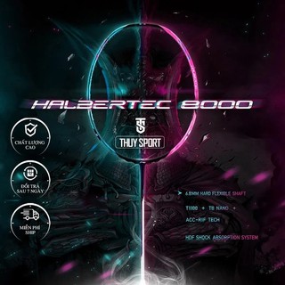  Vợt cầu lông Liningg Halbetec 8000 khung Full Carbon căng sẵn 11kg  Max 13kg  tặng kèm quấn cán và túi đựng 