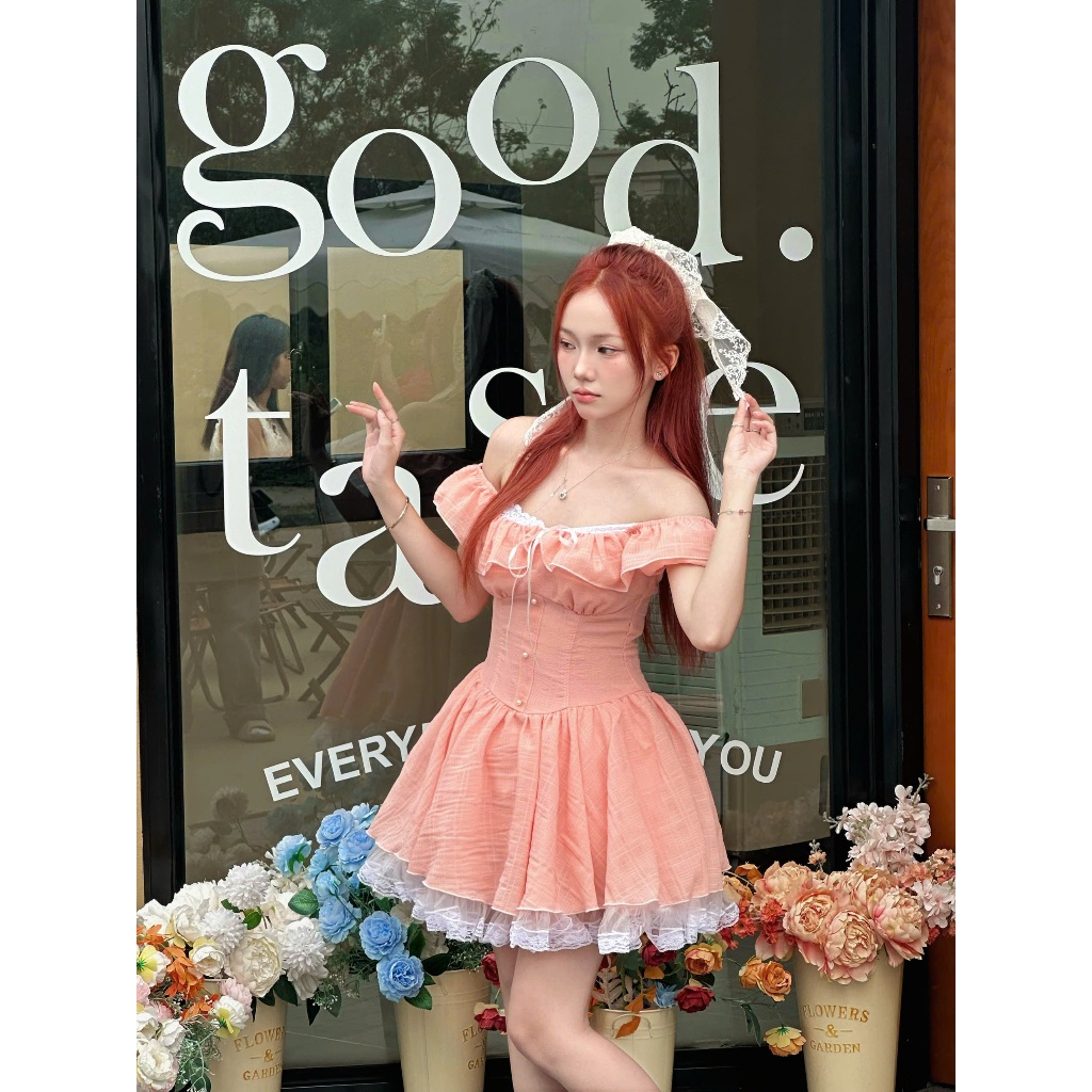 Váy Xòe Ngắn Tiểu Thư Tùng Phồng Phối Ren Baby Lolita HaLuuStore HH89 | BigBuy360 - bigbuy360.vn