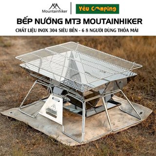  Bếp nướng than hoa MT3 hãng Campingmoon dày dặn sáng bóng an toàn cho sức khoẻ dùng cắm trại gấp gọn 