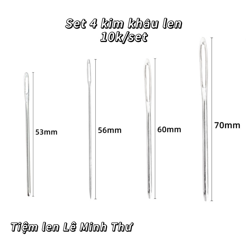Set 4 kim khâu len 🪡