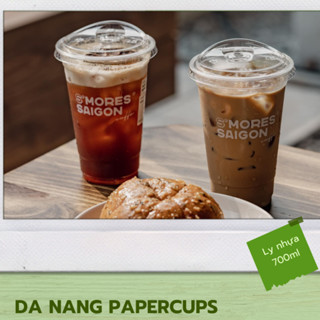 Combo 100 ly nhựa PP kèm nắp uống trực tiếp size 360/500/700ml