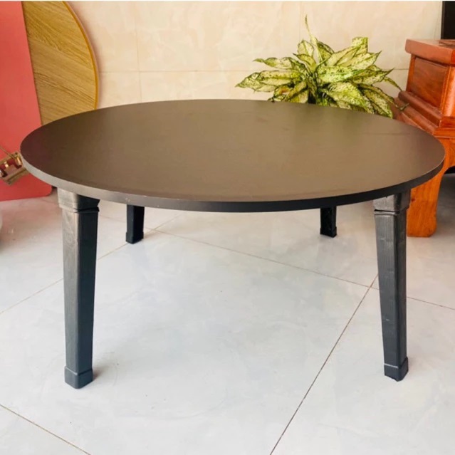 Bàn học gấp gọn ngồi bệt bàn gấp học sinh tiện ích chân nhựa cứng 60x60 bàn tròn ChavaCo