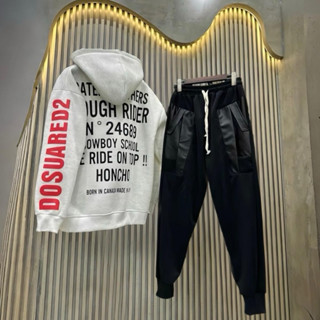 Bộ quần áo DSQ2 chất nỉ bông quần vải umi vá Da Fom chuẩn cực Hottrend