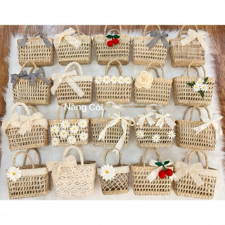 Túi Cói Mini Vintage Xinh Xắn Du Lịch, Chụp Ảnh