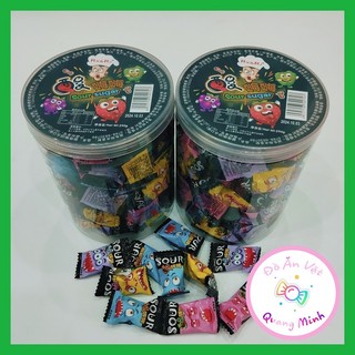  Bán Sỉ Lọ Kẹo chua tổng hợp vị hoa quả Trung Quốc lọ 290g thơm ngon hấp dẫn đồ ăn vặt tuổi trung hot nhất 