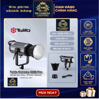 Đèn LED Tolifo Konway KW-300B Pro (kw300b) 300W Bi-Color 2700-6500K Điều Khiển Từ Xa Với 12 Hiệu Ứng Ánh Sáng
