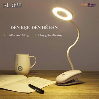  Đèn Học Kẹp Bàn Tích Điện Đọc Sách Pin Sạc 2000mAh 3 Màu Ánh Sách Tăng Giảm Được Độ Sáng 