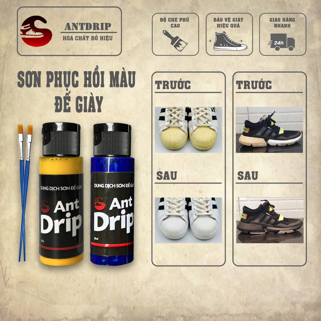 Sơn Đế Giày Siêu Bền Bỉ ANTDRIP 3207 , Che Phủ Cao , Che Vết Nứt , Ố , Mốc Trên Giày