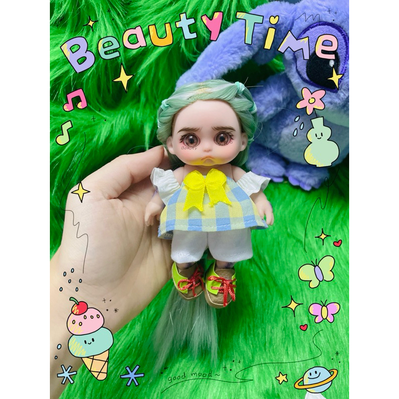 [ Quần áo búp bê 🌸 ] bộ trễ vai búp bê 5in gái , búp bê 12cm