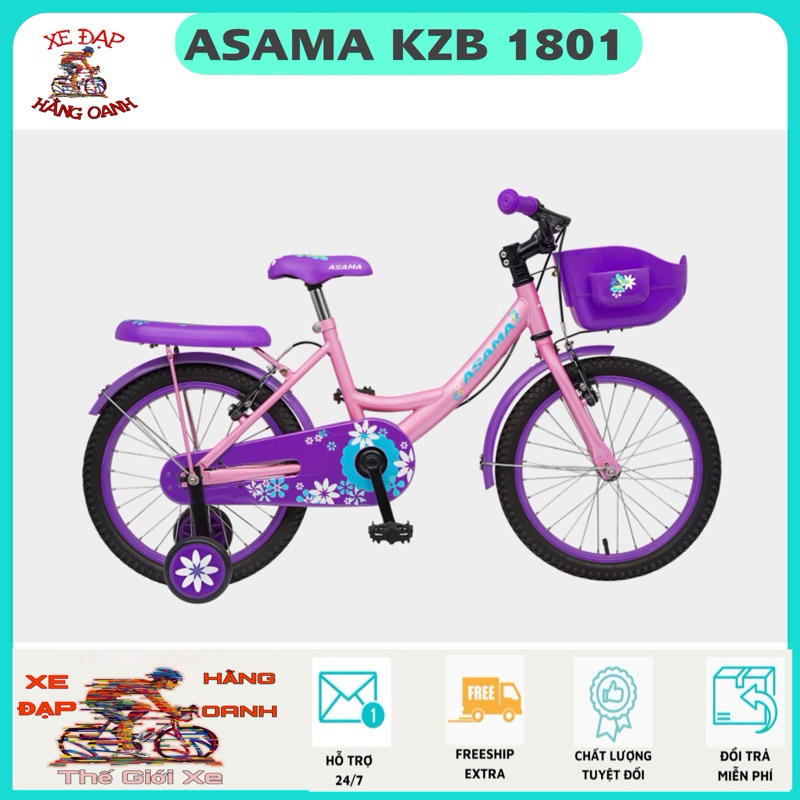 Xe đạp trẻ em ASAMA KZB 18-01 Hàng Cao Cấp Chính Hãng - Dành cho bé cao từ 1m10 trở lên