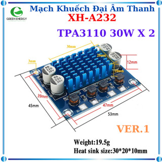 Mạch Khuếch Đại Âm Thanh Class D 2x30W (XH-A232)