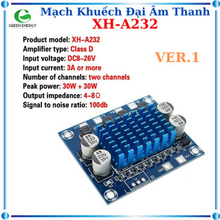 Mạch Khuếch Đại Âm Thanh Class D 2x30W (XH-A232)