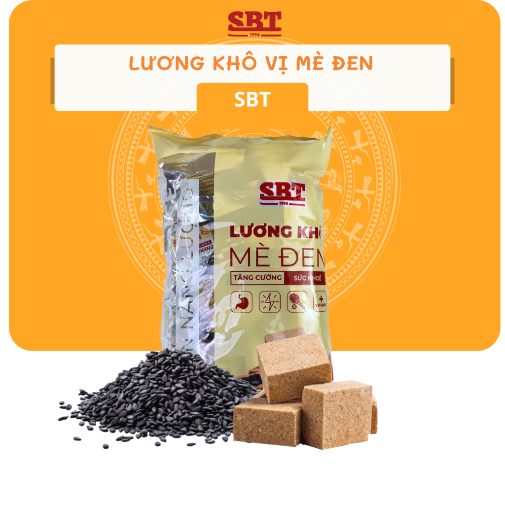 Lương Khô Mè Đen Energy Dice - Túi 500g - Thương Hiệu SBT