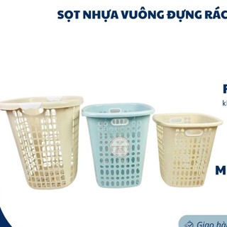  COMBO 3 Sọt nhựa vuông đựng rác quần áo Việt Nhật cỡ bé,to  MS:5110   MS:5115  giỏ nhựa đựng đồ tiện lợi 