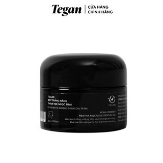 Bột trắng răng TEGAN 30g chiết xuất Bột than tre hoạt tính và ngọc trai giúp răng trắng sáng