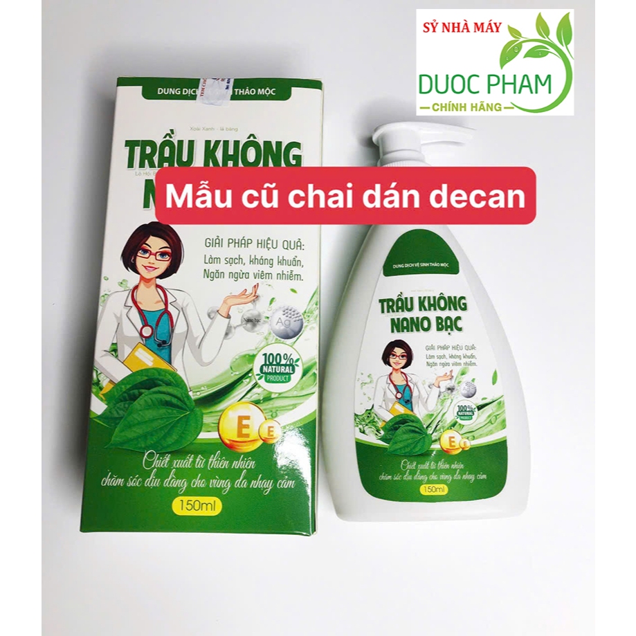 Dung Dịch Vệ Sinh Thảo Mộc Trầu không Nano bạc 100% thảo mộc tự nhiên
