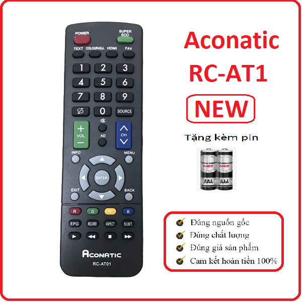 Điều khiển tivi aconatic 32DH511, Remote ACONATIC hàng chính hãng theo TV lỗi 1 đổi 1