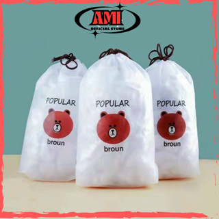 Túi màng bọc thực phẩm JYoohome chất liệu PE co dãn có chun siêu dai, Túi gấu bọc đồ ăn AMI