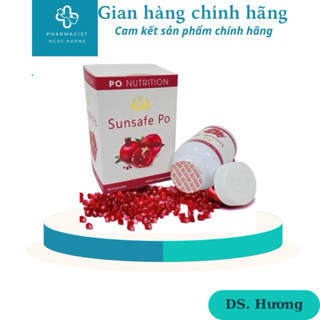 SUNSAFE PO Viên Uống Chống Nắng Nội Sinh Chiết Xuất Từ Quả Lựu Đỏ (hộp 60 Viên)