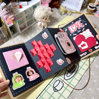 TẶNG IN ẢNH Set tự làm scrapbook, quà tặng handmade tặng bạn trai, sổ tặng sinh nhật, crapbook tốt nghiệp