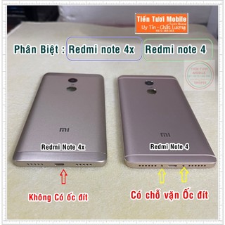 Vỏ Bộ xiaomi Redmi Note 4X,loại không có ốc đít,cáp cảm ứng trên