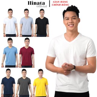 Áo Thun Nam Trơn Cổ Tim, Áo Phông Nam Basic 100 Cotton Cao Cấp Hàng Hiệu Đẹp Thoáng Mát Tay Ngắn