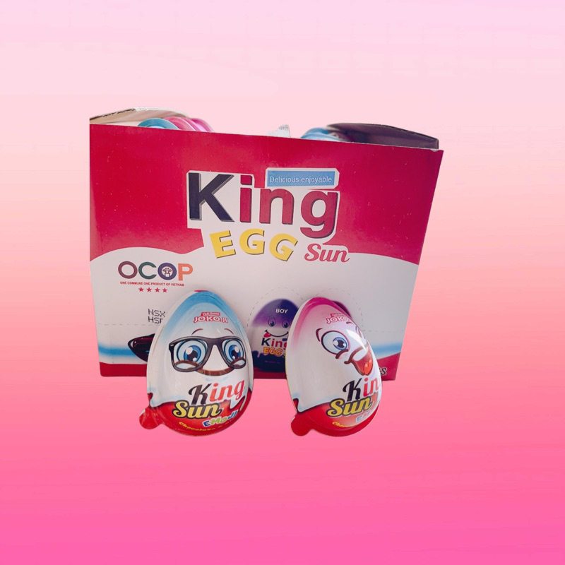 Trứng king egg hộp 24 quả kèm đồ chơi cho bé tạp hoá cổng trường 96