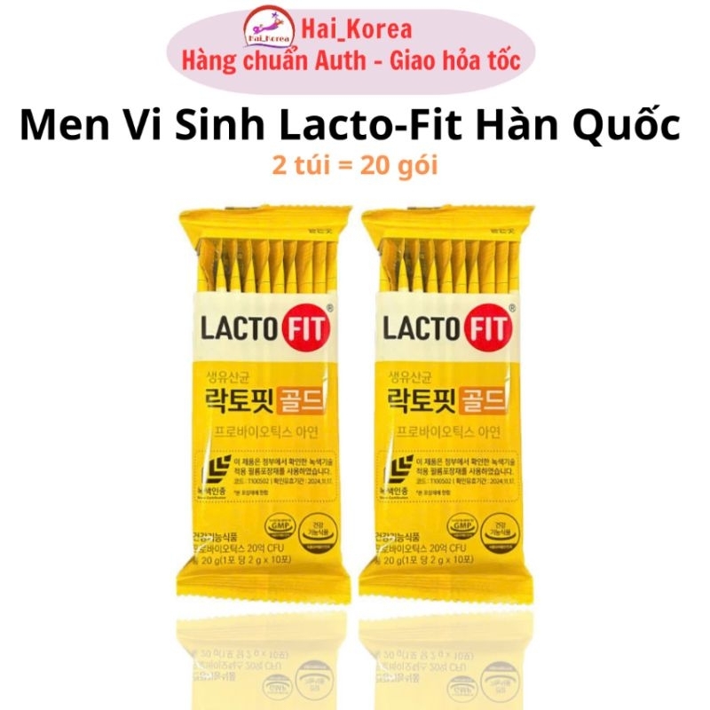 Men Vi Sinh Lacto Fit Hàn Quốc 2 túi 10 gói
