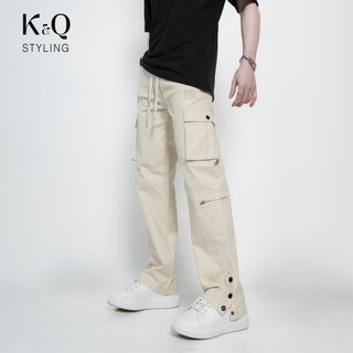  Quần kaki nam túi hộp ống đứng KQSTYLING form ống đứng regular kaki co giãn nhẹ mềm mịn - V6 