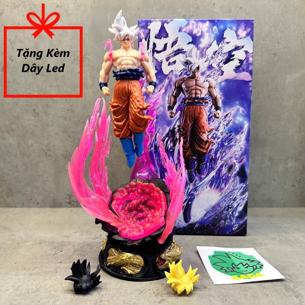 Mô Hình Dragon Ball Goku vô cực 25,5cm kèm dây Led màu tím - GaGaMoHinh Toy Đồ Chơi