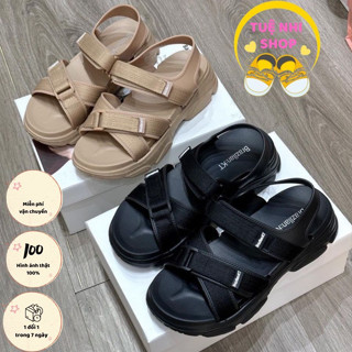  Dép  sandal quai hậu cho nữ đế cao 3cm chân đi êm không thấm nước. đế mềm chống trơn trượt 
