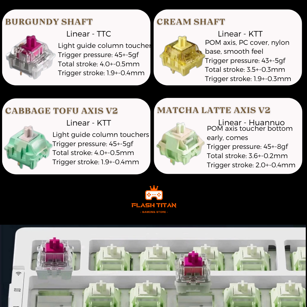 Bàn Phím Cơ Không Dây MCHOSE G75 - 3 Mode - Mạch Xuôi - Led RGB - Full Foam - Gasket Mount | BigBuy360 - bigbuy360.vn