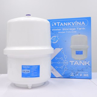 Bình áp kèm van máy lọc nước Tankvina  AQUARO 3.2G 8L bằng nhựa cho tất cả các máy lọc nước RO